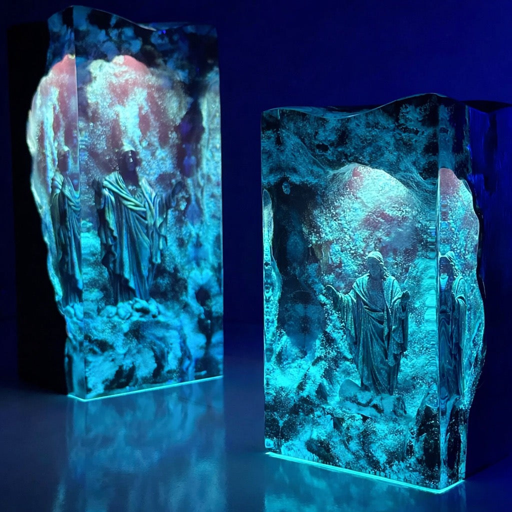 James Handcrafted Jesus Resin Led Lamp